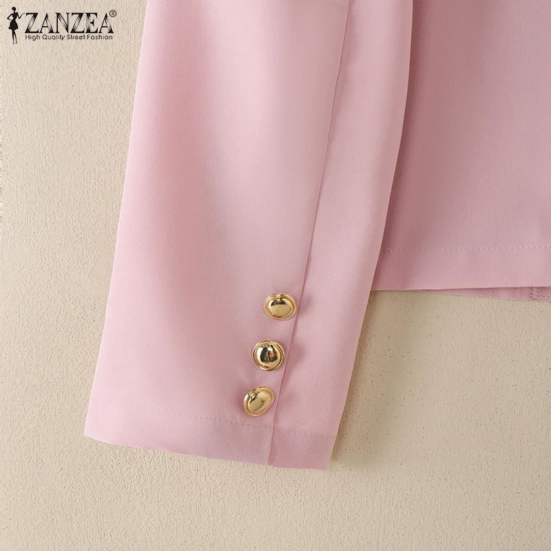 ZANZEA Elegant Button-Up Blazer