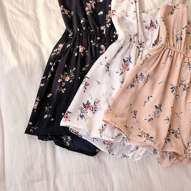 Sleeveless Floral Wide Leg Jumpsuit