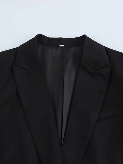 Willshela Black Lace-Up Blazer