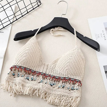 Sexy Boho Crochet Halter Top