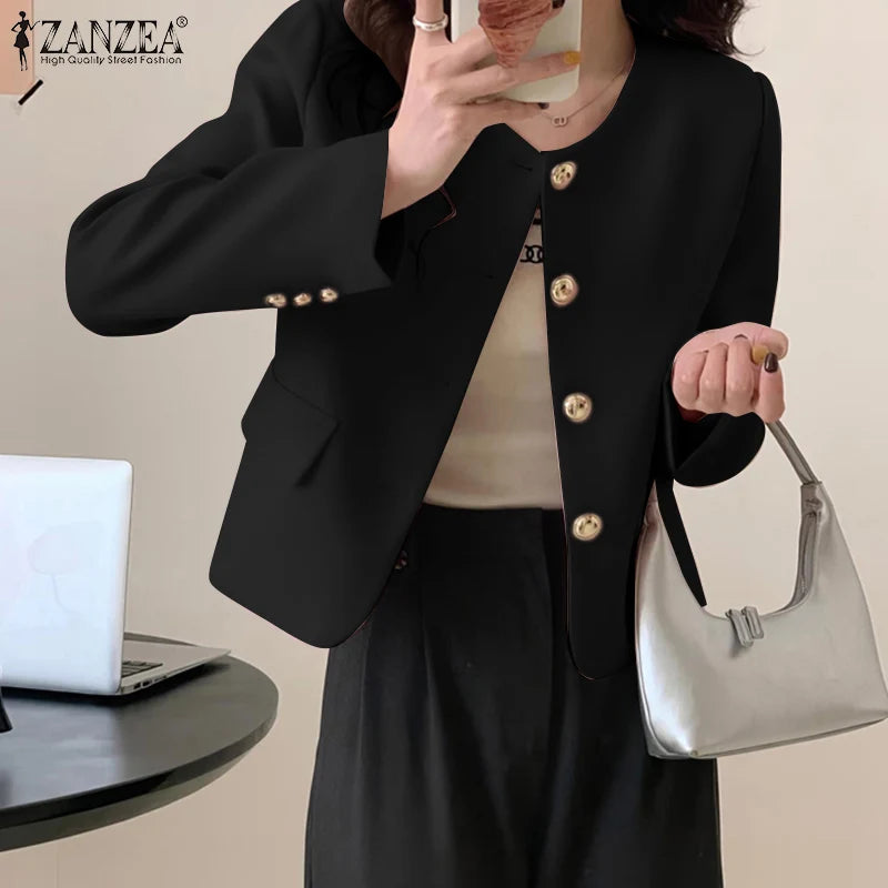 ZANZEA Elegant Button-Up Blazer