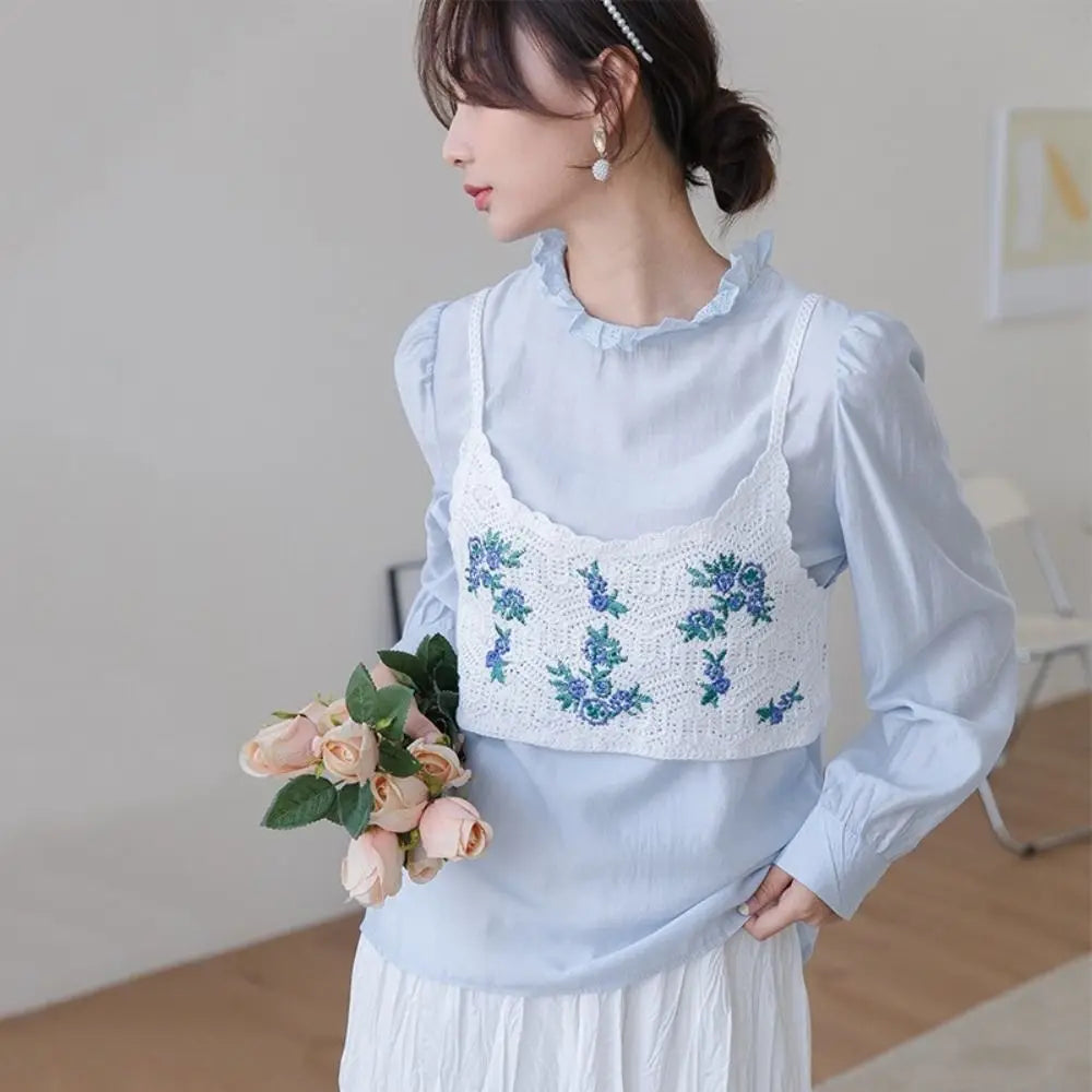 Bohemian Floral Crochet Sleeveless Top