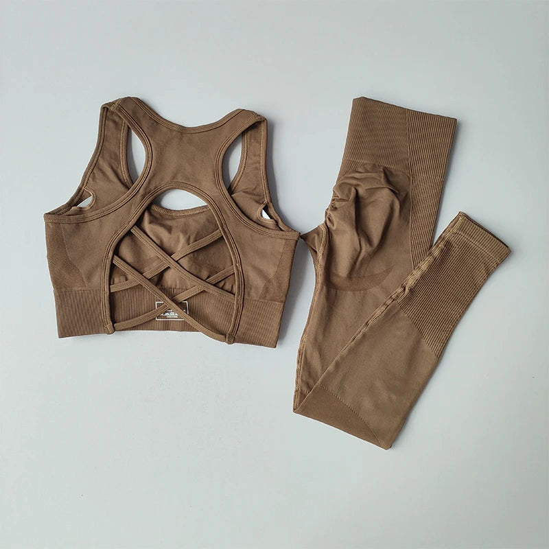 2PCS Sports Bra Yoga Set