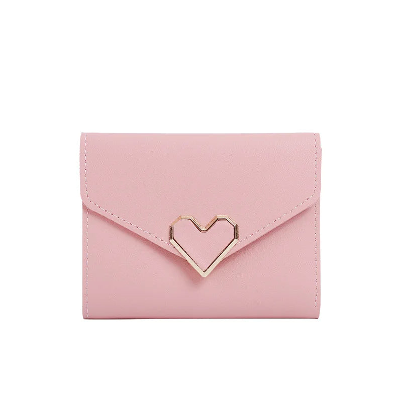 Heart Buckle Folding Wallet