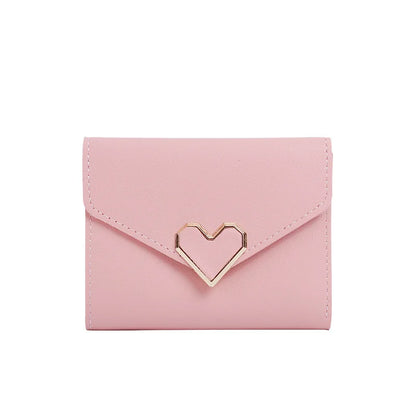 Heart Buckle Folding Wallet