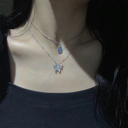 Double Layer Star Moon Necklace