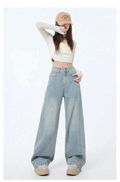 Pear-Shaped High-Waisted Denim Pants