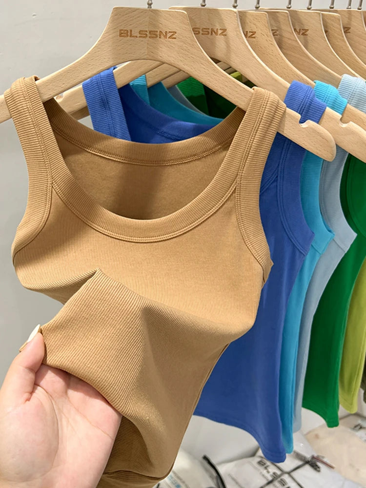 Women’s Ribbed Solid Tank Top