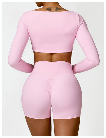 2-Piece Yoga Shorts Fitness Set