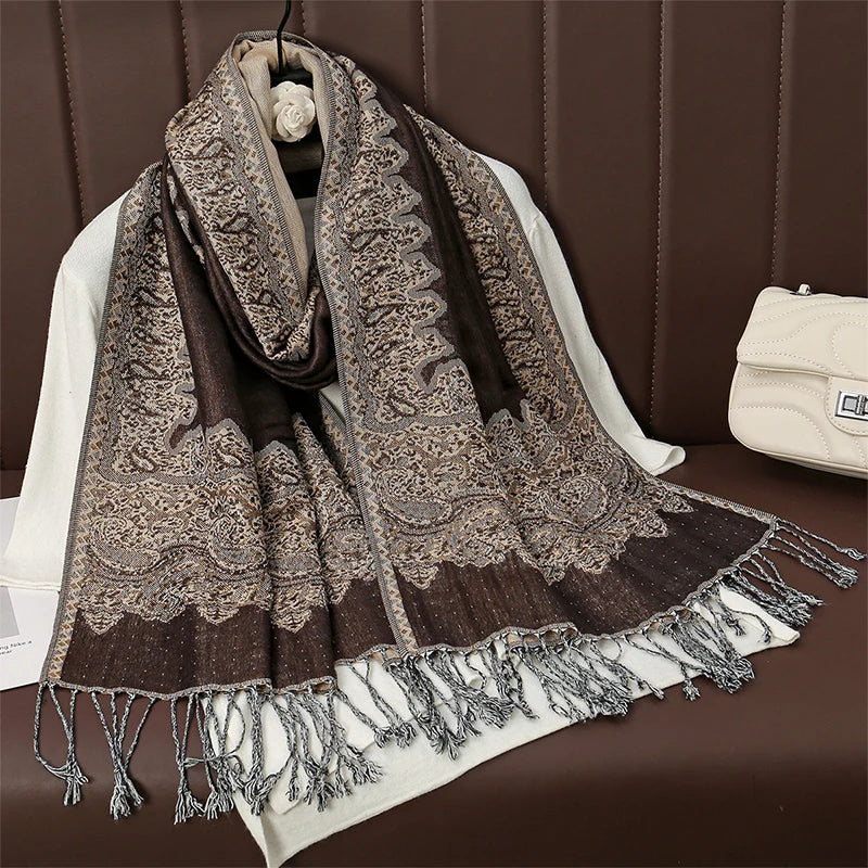 Luxury Autumn Cashmere Pashmina Shawl