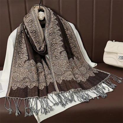 Luxury Autumn Cashmere Pashmina Shawl