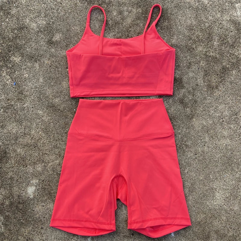 2-Piece Yoga Workout Shorts Set
