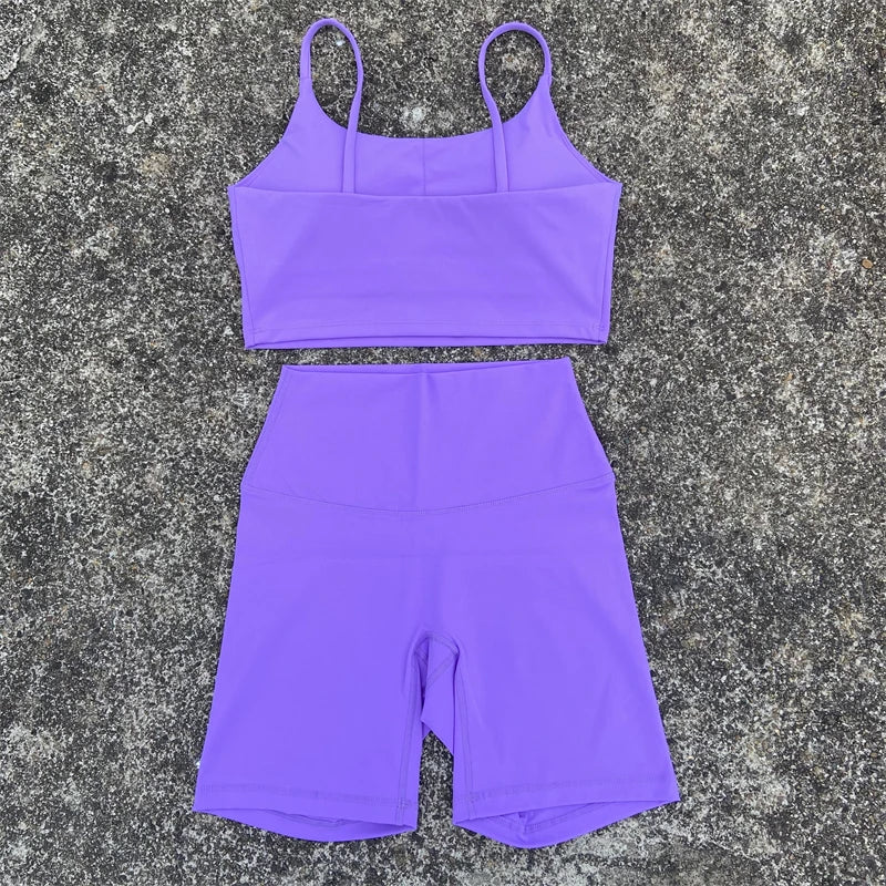 2-Piece Yoga Workout Shorts Set