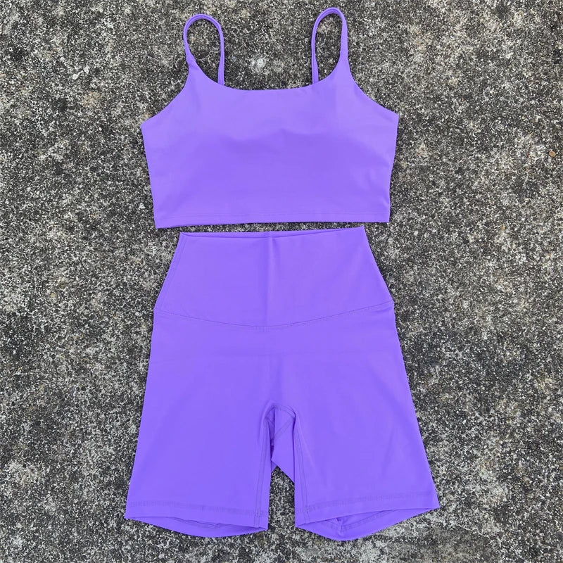 2-Piece Yoga Workout Shorts Set