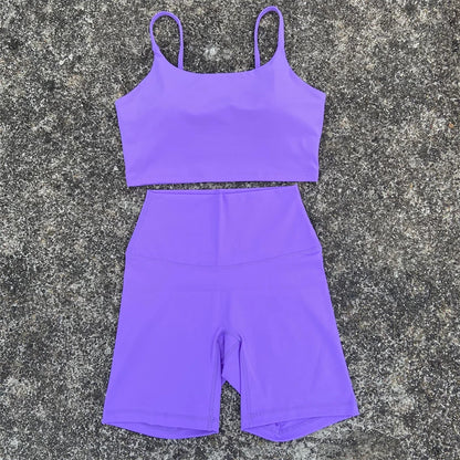 2-Piece Yoga Workout Shorts Set