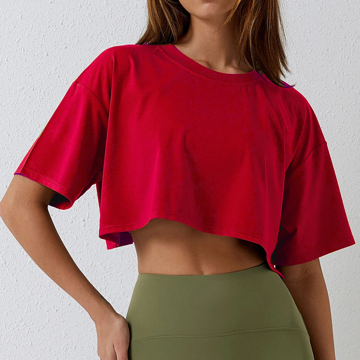 Cotton Yoga & Fitness Crop Top