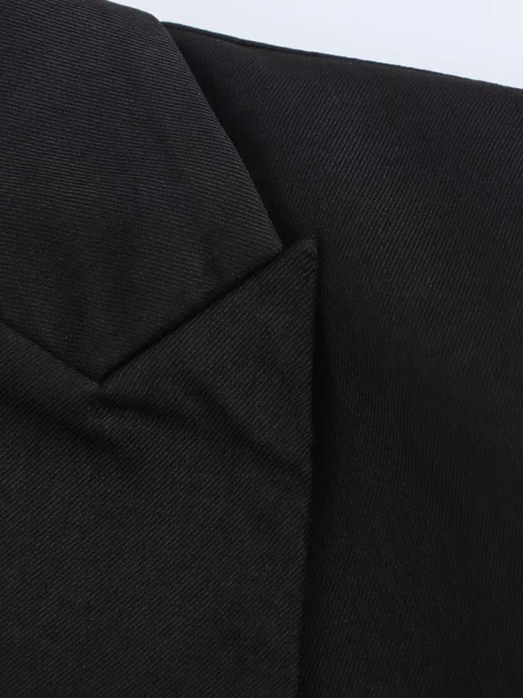 Willshela Black Lace-Up Blazer