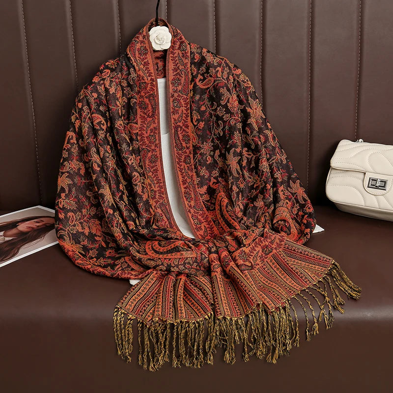 Luxury Autumn Cashmere Pashmina Shawl
