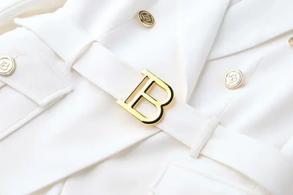 Luxury Pocket Blazer with Belt