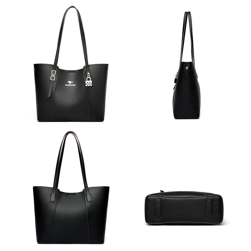 Luxury Leather Shoulder Tote Bag