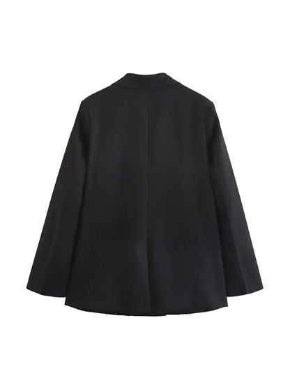Willshela Black Lace-Up Blazer
