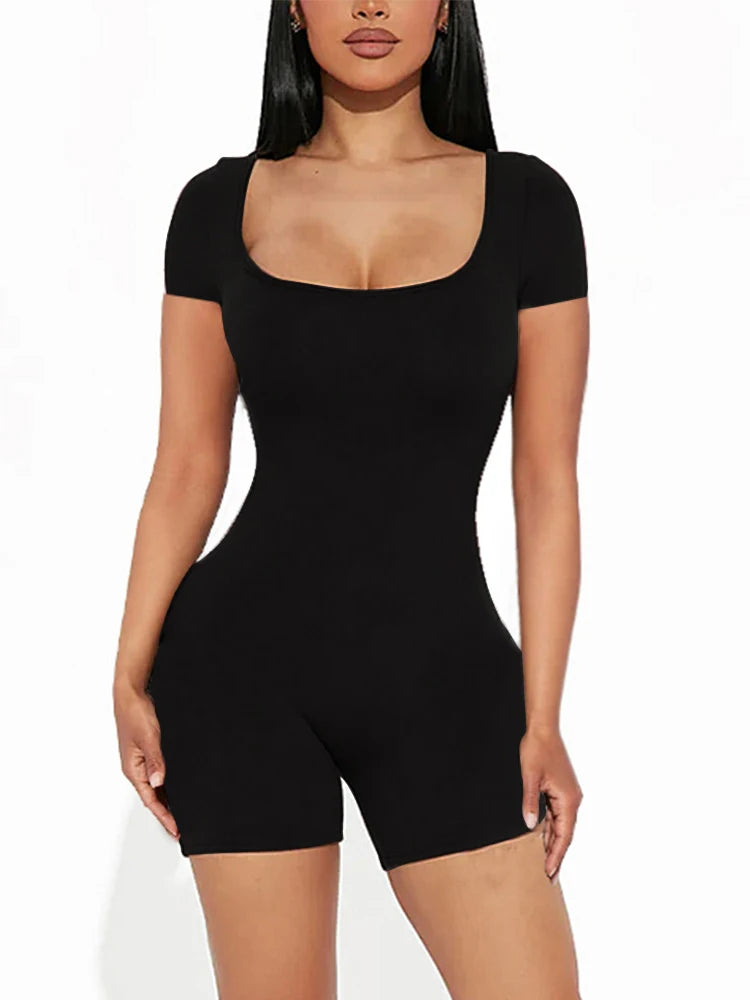 High Waist Bodycon Gym Jumpsuit