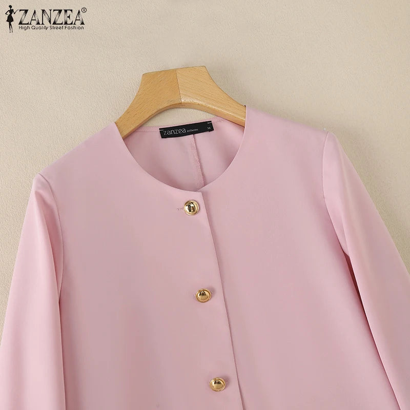 ZANZEA Elegant Button-Up Blazer