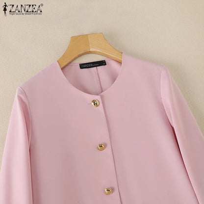 ZANZEA Elegant Button-Up Blazer