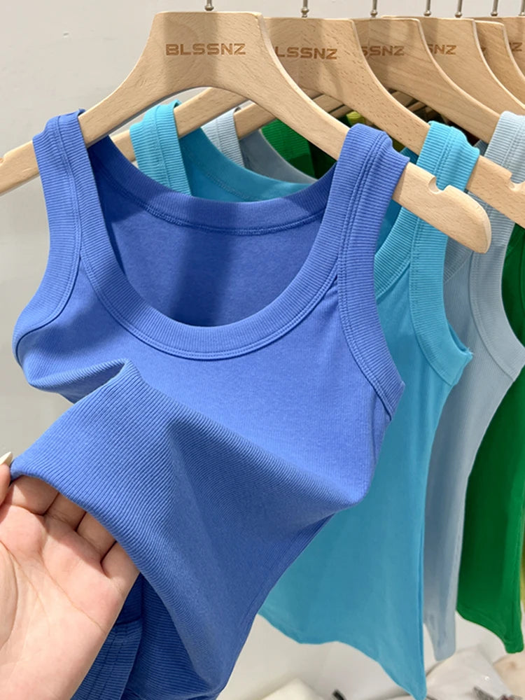 Women’s Ribbed Solid Tank Top