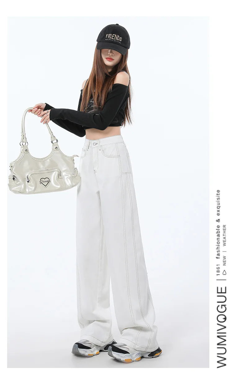 Pear-Shaped High-Waisted Denim Pants