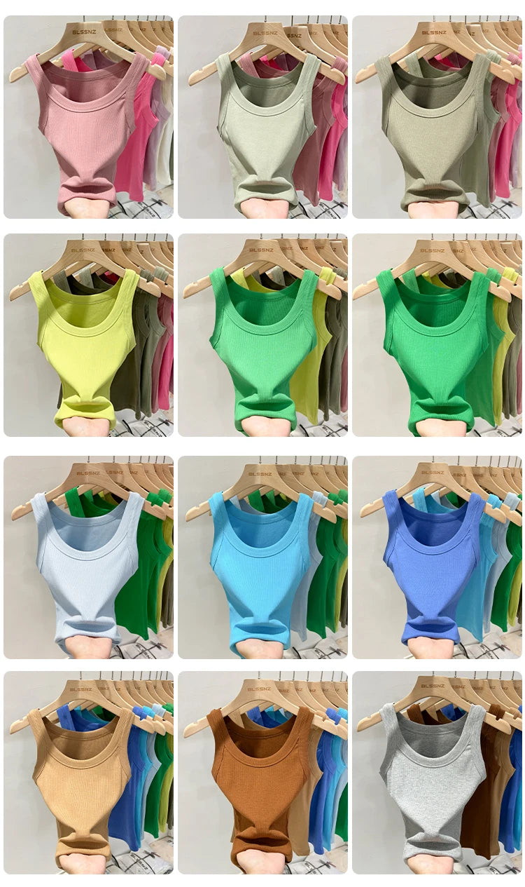 Women’s Ribbed Solid Tank Top