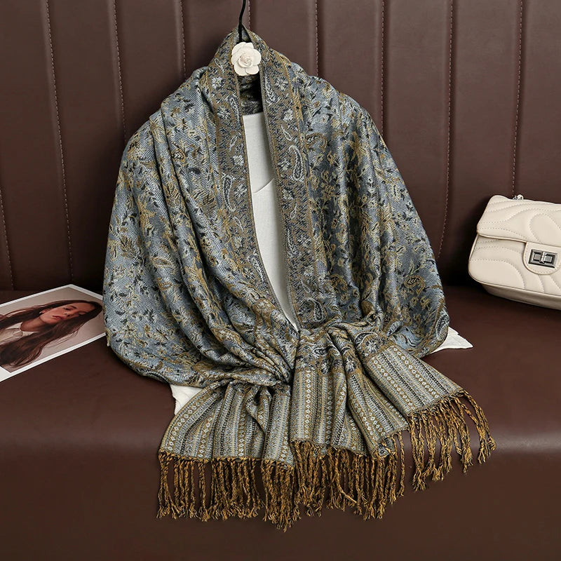 Luxury Autumn Cashmere Pashmina Shawl
