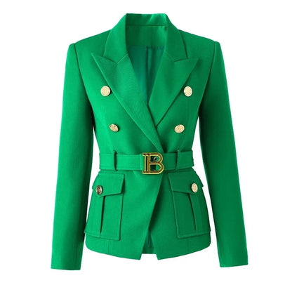 Luxury Pocket Blazer with Belt