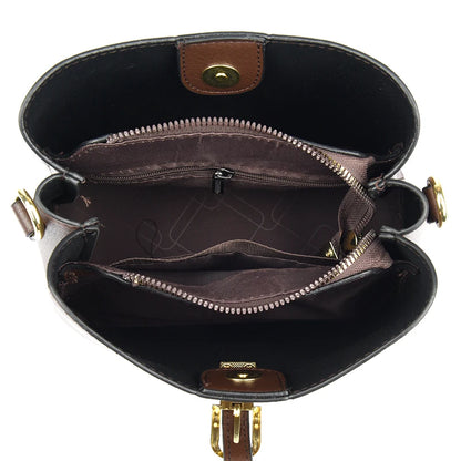 Luxury Designer Leather Bucket Bag