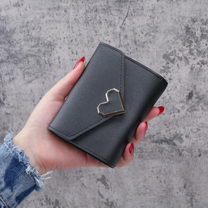 Heart Buckle Folding Wallet