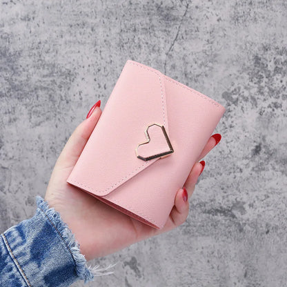 Heart Buckle Folding Wallet