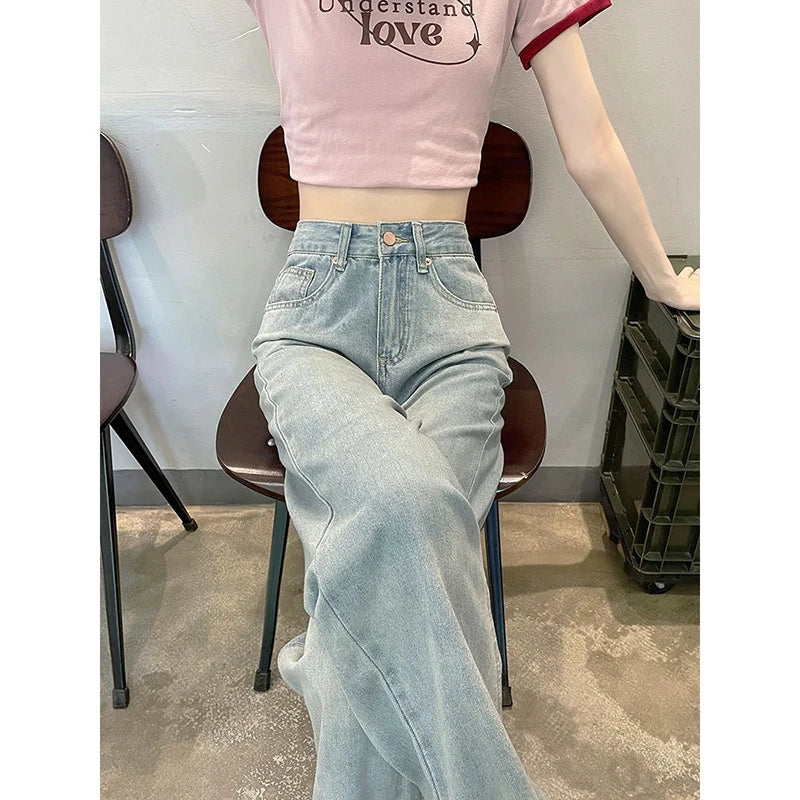 High-Waisted Slimming Straight-Leg Jeans