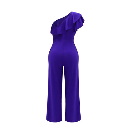Ruffle One Shoulder Jumpsuit