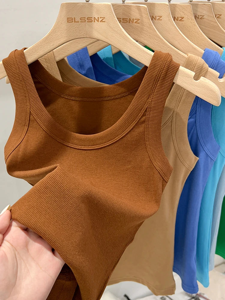 Women’s Ribbed Solid Tank Top