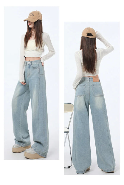 Pear-Shaped High-Waisted Denim Pants