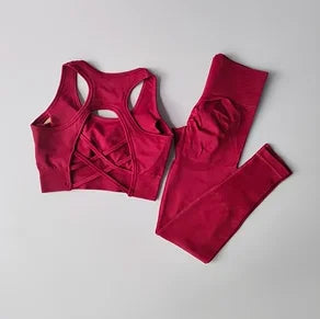 2PCS Sports Bra Yoga Set