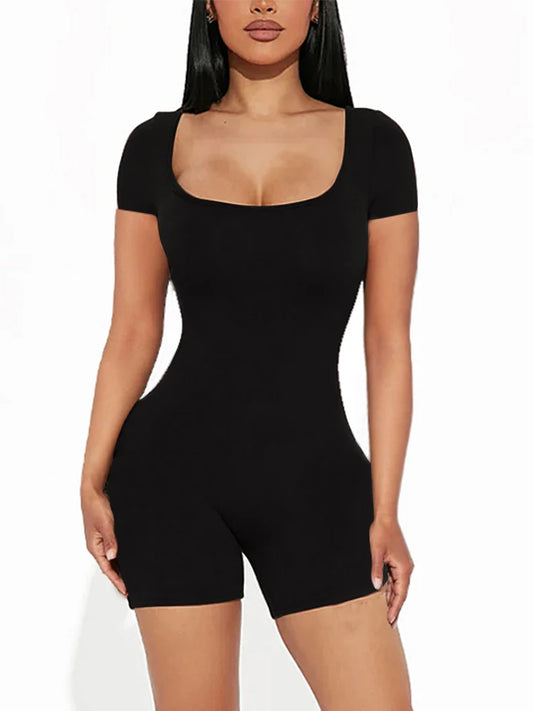 High Waist Bodycon Gym Jumpsuit