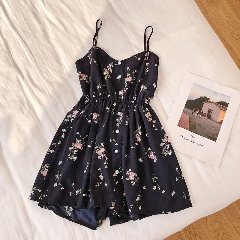 Sleeveless Floral Wide Leg Jumpsuit