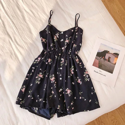 Sleeveless Floral Wide Leg Jumpsuit