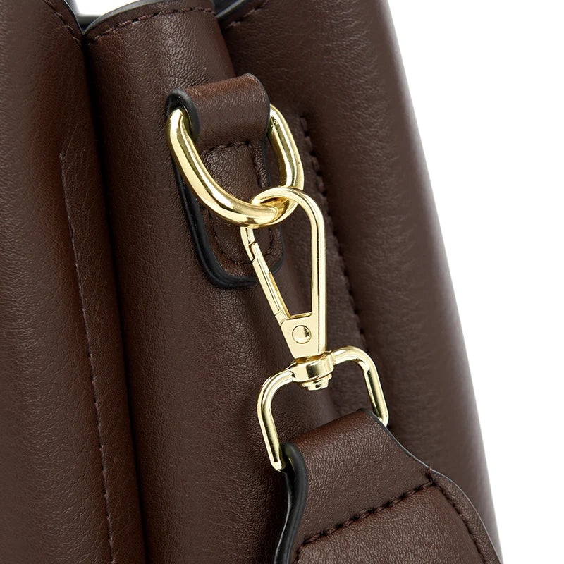 Luxury Designer Leather Bucket Bag