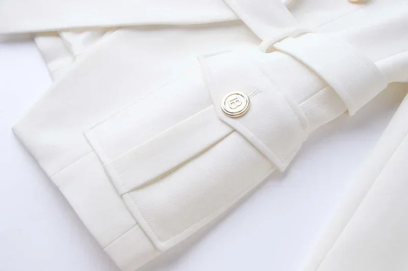 Luxury Pocket Blazer with Belt