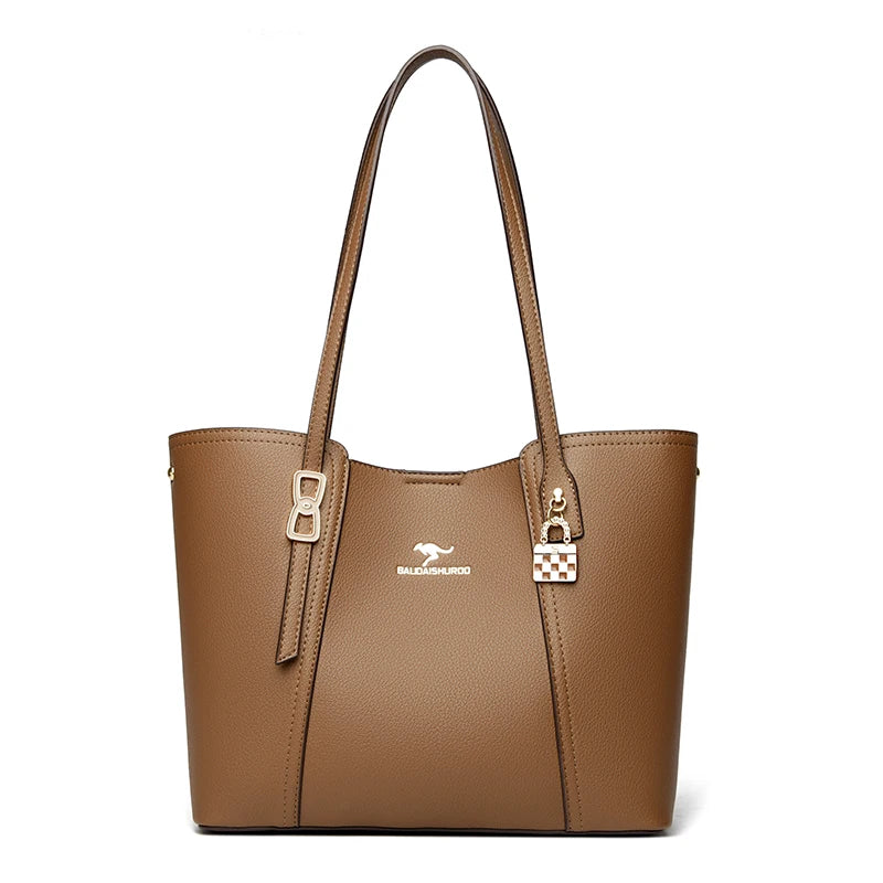 Luxury Leather Shoulder Tote Bag