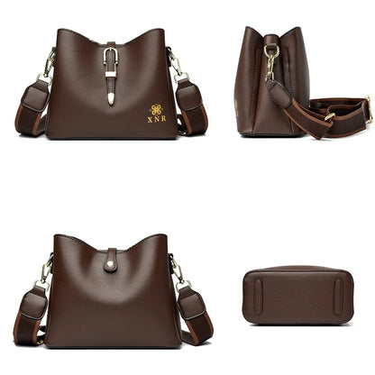 Luxury Designer Leather Bucket Bag