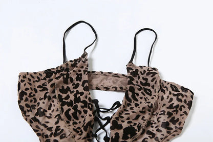 Backless Ruffle Drawstring Playsuit