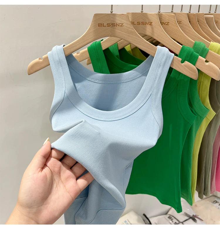 Women’s Ribbed Solid Tank Top